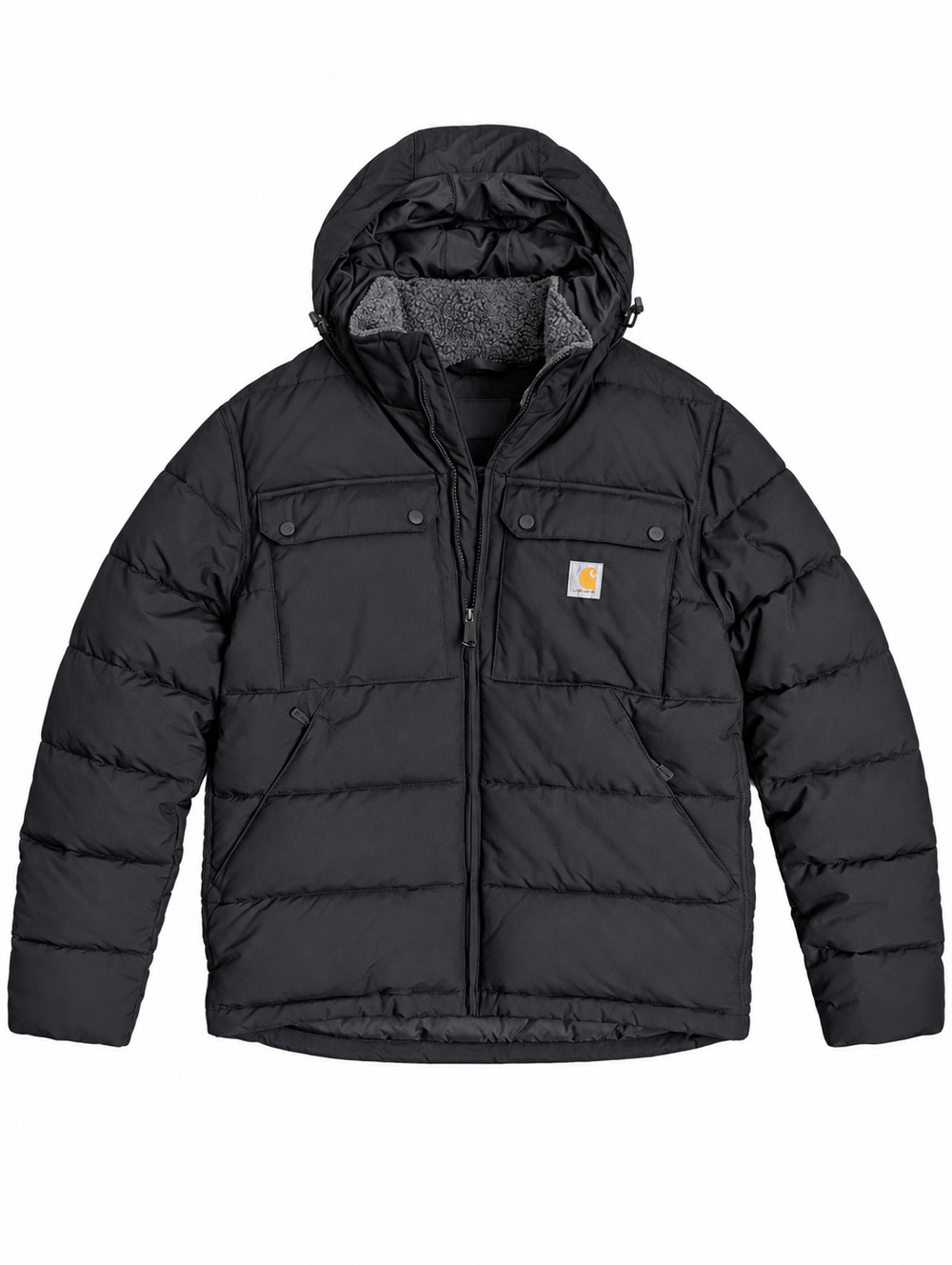 Carhartt Montana Loose Fit Insulated Jacket Mens S Black Hooded NWT